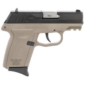 SCCY Industries CPX2CBDEG3 CPX-2 Gen3 9mm Luger Caliber with 3.10 in Barrel, 10+1 Capacity, FDE Finish Picatinny Rail Frame, Serrated Black Nitride Stainless Steel Slide, Polymer Grip & No Manual Thumb Safety, Pistol