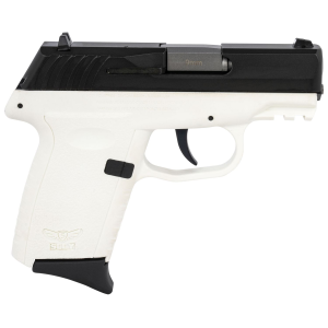 SCCY CPX-2CBWTG3 9MM BLK SLIDE WHT GRIP NS 10R