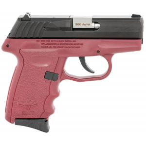 SCCY Industries CPX-3CBCR CPX-3 380 ACP 10+1 3.10in Crimson Red Polymer Serrated Black Nitride SS Slide Finger Grooved Crimson Red Polymer Grip
