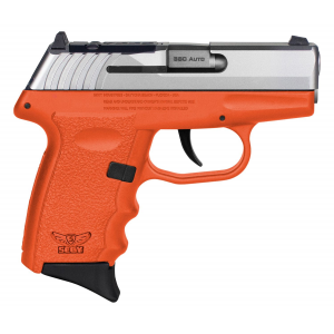 SCCY Industries CPX3TTORRDRG3 CPX-3 RD 380 ACP 10+1 2.96in Orange Polymer/Serrated Stainless Steel Slide/Finger Grooved Orange Polymer Grip
