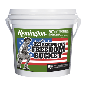 REMINGTON Ammunition 23897 Umc Freedom Bucket 223 Rem 55 Gr Full Metal Jacket 300 Per Box/ 4 Cs