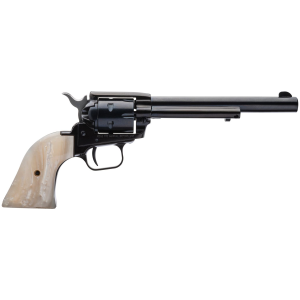 HERITAGE Mfg Rr22mb6prl Rough Rider 22 Lr 22 Wmr 6 Shot 6.50 In Black Barrel, Cylinder & Frame, Altamont White Pearl Grips , Revolver