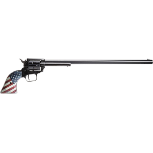Heritage Mfg RR22B16USFLAG Rough Rider 22 LR 6 Shot, 16 Black Oxide Steel Barrel, Black Oxide Zinc Alloy Frame, Black Oxide Cylinder, US Flag Grip, Manual Safety, Exposed Hammer, Rimfire Revolver