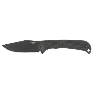 Hogue Extrak, Fixed Blade Knife, CPM M4, Plain Edge, 3.3 in Blade, Cerakote Finish, Black, Black G10 Grips 35869