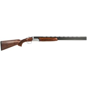Fausti 15102 Caledon 12 Gauge 3 2rd 28 Blued Barrel, Engraved Stainless Rec, Wood Laser Grain Stock, Metallic Bead Sight, Shotgun
