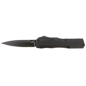 Kershaw 9000BLK Livewire Automatic 3.30 in OTF Spear Point Plain Black DLC CPM MagnaCut Steel Blade\t Black Anodized Aluminum Handle\t Includes Pocket Clip