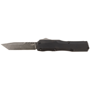 Kershaw 9000T Livewire Automatic 3.30 in OTF Tanto Plain Black DLC CPM MagnaCut Steel Blade\t Black Anodized Aluminum Handle\t Includes Pocket Clip