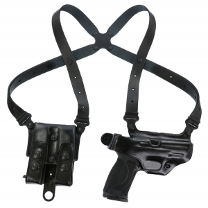 Galco MC212B Miami Classic Shoulder System Size Fits Chest Up To 56 in Black Leather Fits 1911 Fits 3.50 in Barrel Right Hand