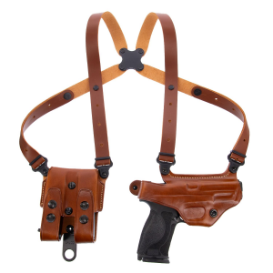 Galco MC472 Miami Classic Shoulder System Size Fits Chest Up To 56 in Tan Leather Fits S&W M&P Fits S&W M&P Compact Fits S&W M&P 2.0 Right Hand