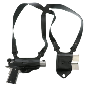 Galco MCII212B Miami Classic II Shoulder System Size Fits Chest Up To 56 in Black Leather Harness Fits 1911 Fits 3.50 in Barrel Right Hand