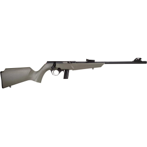 Rossi RB22 Compact 22 LR 10+1, 16 Matte Black Button Rifled Free Floating Steel Barrel, Matte Black Stainless Steel Receiver, OD Green Monte Carlo Stock, Right Hand, Rimfire Rifle
