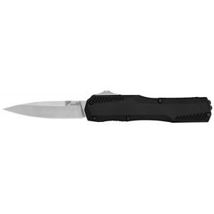 Kershaw 9000 Livewire 3.30 in OTF Spear Point Plain Stonewashed CPM 20V SS Blade/ Textured Black Anodized Aluminum Handle Includes Pocket Clip