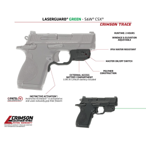 Crimson Trace 013000173 LG-Laserguard CSX Green Black Smith & Wesson
