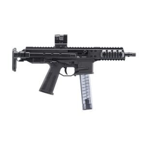 B&T GHM45, Semi-auto Rifle, SBR, 9MM, 6 in Barrel, Anodized Finish, Black, Telescoping Stock, 1 Mag, 25 Rounds BT-450004-SBR-TS - B&T Firearms