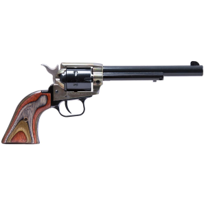 HERITAGE Mfg Rr22mch6 Rough Rider 22 Lr/22 Wmr 6 Shot, 6.50 In Black Steel Barrel & Cylinder, Simulated Case Hardened Zinc Alloy Frame, Camo Laminate Grip, Hammer/thumb Safety, Exposed Hammer , Revolver