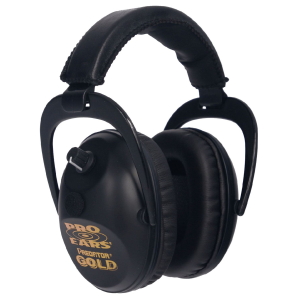Pro Ears GSP300BLK Predator Gold Electronic Muff 26 dB Over the Head Black/Gold Adult 1 Pair