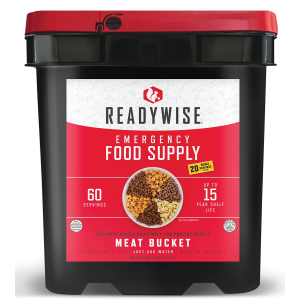 ReadyWise RW07702 Grab N Go Bucket Freeze Dried Meat/Rice 60 Servings per Bucket - Wise Foods