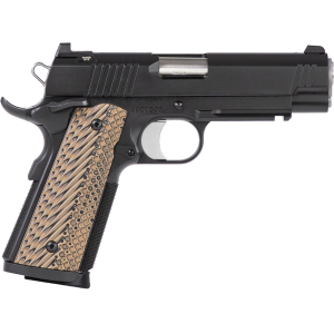 Dan Wesson 01795 Specialist Commander Full Size Frame 45 ACP 8+1 4.25 Stainless Steel Barrel, Black Duty Serrated Steel Slide, Black Duty Steel Frame w/Pic Rail, Black/Brown G10 Grip, Pistol