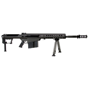 Barrett 18062-S M107A1 S w/Steel Upper 50 BMG 10+1 20 Fluted A2 Pistol grip, Monopod & Bipod, QD Suppressor Mount Muzzle Brake, Flip-Up Rear Sight, Pelican Case
