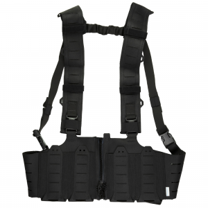 Blue Force Gear 10 Speed Chest Rig, Fits (4) M4/AR-15 Magazines, Cordura Construction, Black MM-TSP-CHESTRIG-M4-01-BK