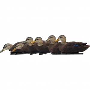 AvianX Top Flight Duck Decoys Flocked Black Duck 6 pk AVX-AVX8075