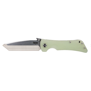 Southern Grind SG02050009 Bad Monkey 4 in Folding Tanto Plain Satin 14C28N Steel Blade/5.25 in Jade Ghost Green G10 Handle Includes Pocket Clip