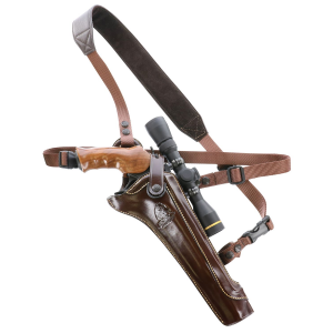 Galco KH130H Kodiak Hunter Chest Holster Havana Brown Leather Shoulder/Torso Strap Fits S&W N Frame Fits Ruger Blackhawk 7.50 in Right Hand