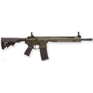 LWRC M6 IC SPR Gas Piston Carbine ICR5ODG16SPR, 5.56 NATO, 16.1 in Spiral Fluted BBL, LWRCI Stock, Skirmish Folding Sights, 12 in Modular Rail, OD Finish, 30 Rds