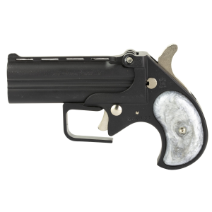 Old West Big Bore, Derringer, 38 Special, 3.5 in Barrel, Alloy Frame, Matte Finish, Black, Pearl Grips, Fixed Sights, 2 Rounds BBG38BP - Old West