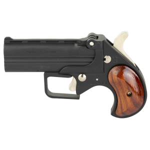 Old West Big Bore, Derringer, 380 ACP, 3.5 in Barrel, Alloy Frame, Matte Finish, Black, Rosewood Grips, Fixed Sights, 2 Rounds BBG380BR - Old West