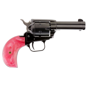 HERITAGE Mfg Rr22mb3bhpnk Rough Rider 22 Lr/22 Wmr 6 Shot, 3.50 In Black Steel Barrel, Black Zinc Alloy Frame, Black Cylinder, Pink Pearl Grip, Hammer/thumb Safety, Exposed Hammer , Revolver