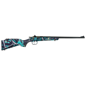 Crickett KSA2172 Youth 22 LR 1rd 16.12 in Blued Barrel & Receiver, Fixed Front/Adjustable Rear Peep Sights, Muddy Girl Serenity Synthetic Stock w/11.5 in LOP, Rebounding Firing Pin Safety, Rifle
