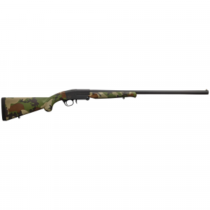 CHARLES Daly 101 Compact, Single Shot, 20 Gauge, 3 In Chamber, 26 In Barrel, Matte Finish, Woodlands Camo, 1 Round, Fiber Optic Front Sight, Synthetic Stock 930.335
