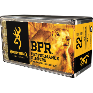 BROWNING B194122050 Bpr Performance 22lr 37gr Fragmenting 50 Per Box/20 Case Rimfire Ammunition