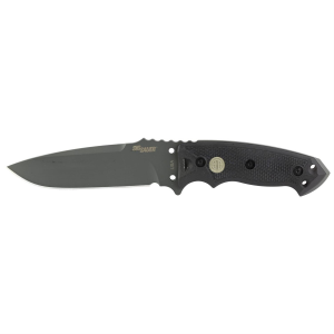 Hogue Sig EX-F01 Tactical, Fixed Blade Knife, Cerakote Finish, Gray, Black G10 Handle, Drop Point, Plain Edge, 5.5 in Blade Length, Includes auto Retention Sheath with Torx Tool 37172