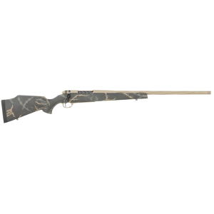 Weatherby MAM05N65RWR6B Mark V Accumark LTD Full Size 6.5 Wthby RPM 4+1 24 in Burnt Bronze Cerakote Fluted Threaded Barrel, Stainless Steel Receiver, Fixed Monte Carlo Black w/Gray & Brown Accents Synthetic Stock, Right Hand, Rifle