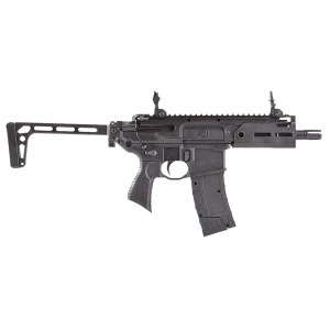 Sig Sauer Airguns AIR-RATTLER-BB MCX Rattler CO2 177 BB 30rd 300 FPS, Black, Semi-Auto/3rd Burst, M-Lok Handguard, Folding Stock, Flip-Up Sights