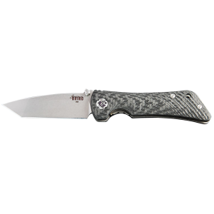 Southern Grind SG06050008 Spider Monkey 3.25 in Folding Tanto Plain Satin S35VN SS Blade 4.19 in Black Textured Carbon Fiber Handle Includes Pocket Clip