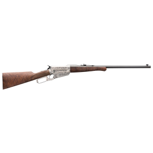 Winchester Guns 534285154 1895 125th Anniversary 405 Win 4+1 24 in Oil Black Walnut Silver Nitride Right Hand