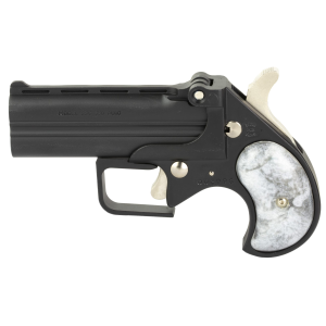 Old West Big Bore, Derringer, 380 ACP, 3.5 in Barrel, Alloy Frame, Matte Finish, Black, Pearl Grips, Fixed Sights, 2 Rounds BBG380BP - Old West