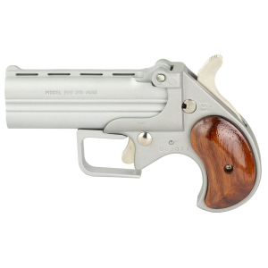 Old West Big Bore, Derringer, 380 ACP, 3.5 in Barrel, Alloy Frame, Satin Finish, Silver, Rosewood Grips, Fixed Sights, 2 Rounds BBG380SR - Old West