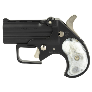 Old West Short Bore, Derringer, 9mm, 2.75 in Barrels, Matte Finish, Black, Pearl Grips, 2 Rounds, Guardian Package, Trigger Guard SBG9BP - Old West