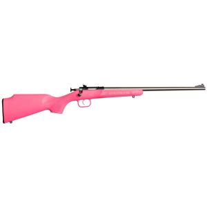 CRICKETT Ksa2221 Youth 22 Lr 1rd 16.12 In Stainless Steel Barrel, Fixed Front/adjustable Rear Peep Sights, Pink Synthetic Stock W/11.5 In Lop, Rebounding Firing Pin Safety, Rifle