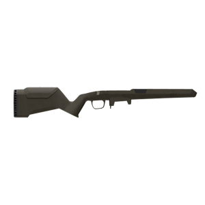 Magpul MAG1354-ODG Hunter Lite Stock OD Green Synthetic with Aluminum V-Bedding\t AICS Mag Well\t Integral Swivel Studs\t Cheek Riser & LOP Spacers\t Fits Short Action Savage Axis Up To Medium Palma Barrel Contour