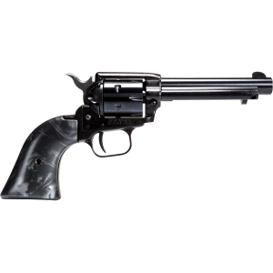 HERITAGE Mfg Rr22b4bp Rough Rider 22 Lr 6 Shot, 4.75 Black Oxide Steel Barrel, Black Oxide Zinc Alloy Frame, Black Oxide Cylinder, Black Pearl Grip, Manual Safety, Exposed Hammer, Rimfire Revolver