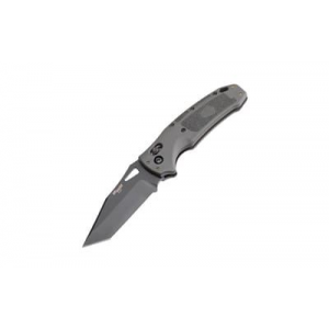 Hogue SIG K320 Tactical, Folding Knife, Cerakote Finish, Gray Blade and Frame, Tanto Point, 3.5 in Blade Length, CPM-S30V Blade Steel, Plain Edge, ABLE Lock 36362