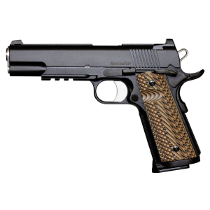 Dan Wesson 01801 Specialist 45 ACP 8+1 5 in Stainless Steel Barrel, Black Duty Serrated Steel Slide, Frame w/Beavertail & Picatinny Rail, Black/Brown G10 Grip, Pistol