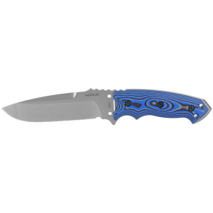 Hogue EX-F01 35173-EXLRSR, 5.5 in Fixed Blade, Drop Point Blade, G10 G-Mascus Blue Scales, A2 Tool Steel - Hogue