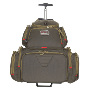 GPS Bags 1711ROBP Handgunner Rolling Rifle Green with Khaki Trim Foam Cradle Holds 4 Handgunst 2 Side Pocketst Lockable Zipperst Visual ID Storage Systemt Telescoping Handle & Ball Bearing Wheels - G Outdoors