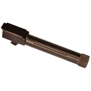 Lone Wolf Distributors AlphaWolf Barrel, 9mm, 4.6 in Threaded Barrel, 1/2X28 Thread Pitch, For 3rd and 4th Generation Glock 19, PVD Finish, Bronze AW-19TH-ORB - Lone Wolf